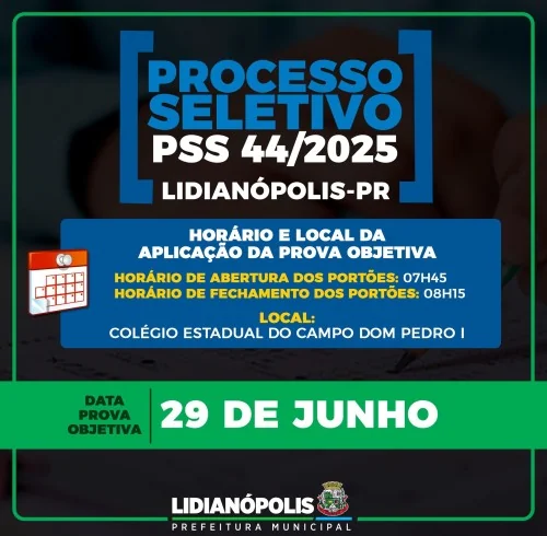 Atenção, candidatos! 