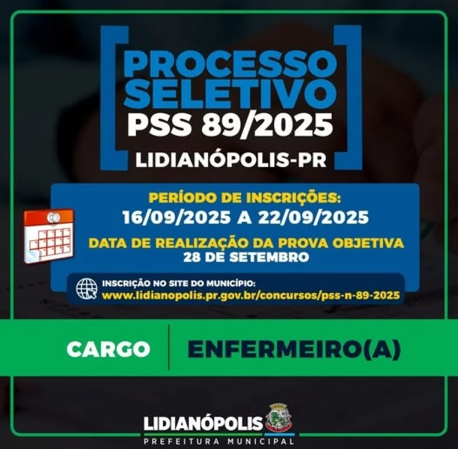 PROCESSO SELETIVO – PSS 89/2025