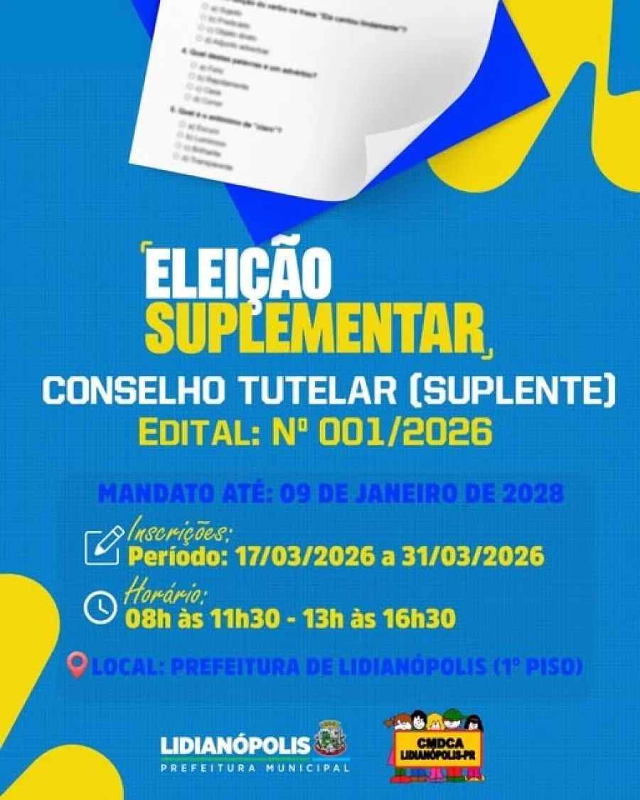 ELEIÇÃO SUPLEMENTAR  - CONSELHO TUTELAR