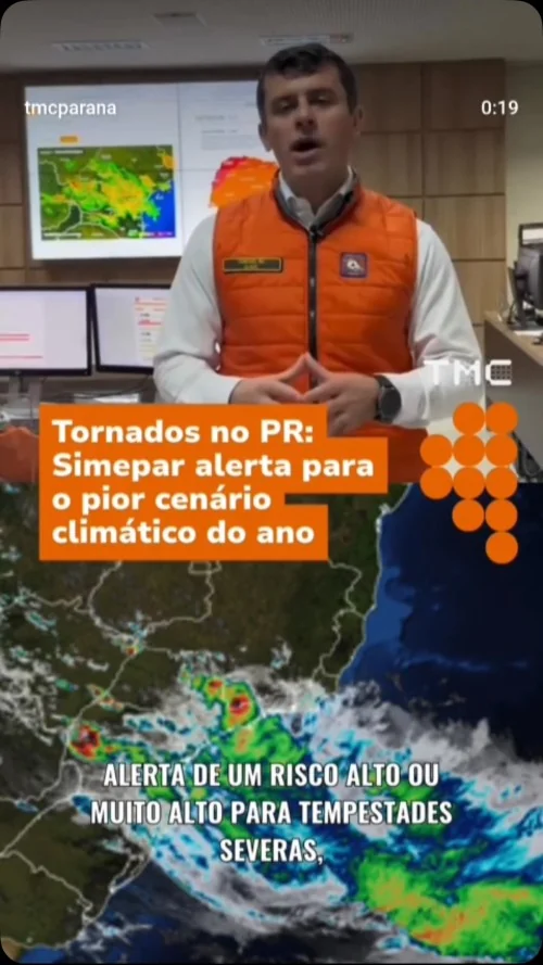 Defesa Civil alerta para risco de tempestades severas