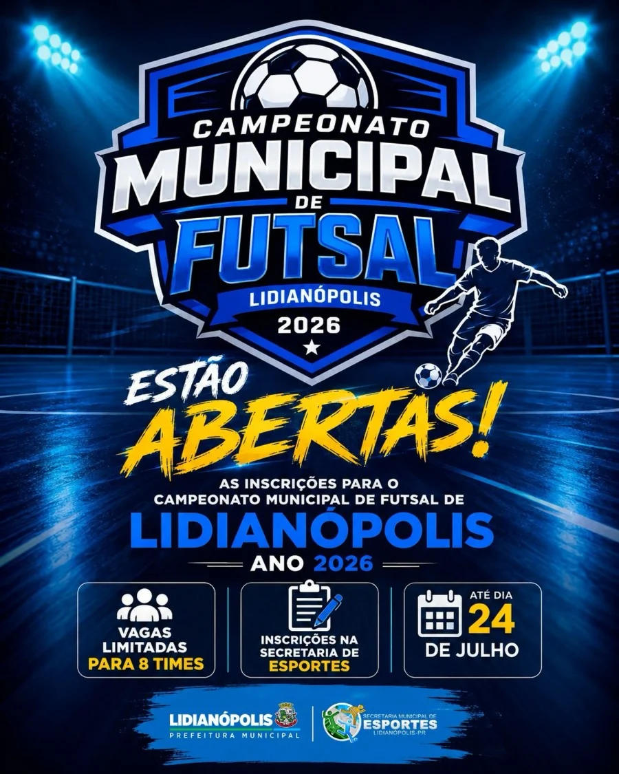 Vem aí o Campeonato Municipal de Futsal 2026
