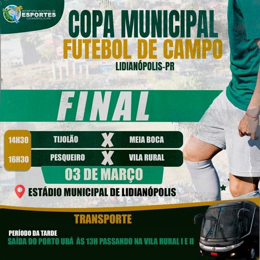 Copa Municipal Futebol de Campo - Lidianópolis