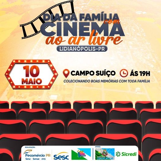 Dia da família com cinema ao livre - Lidianópolis