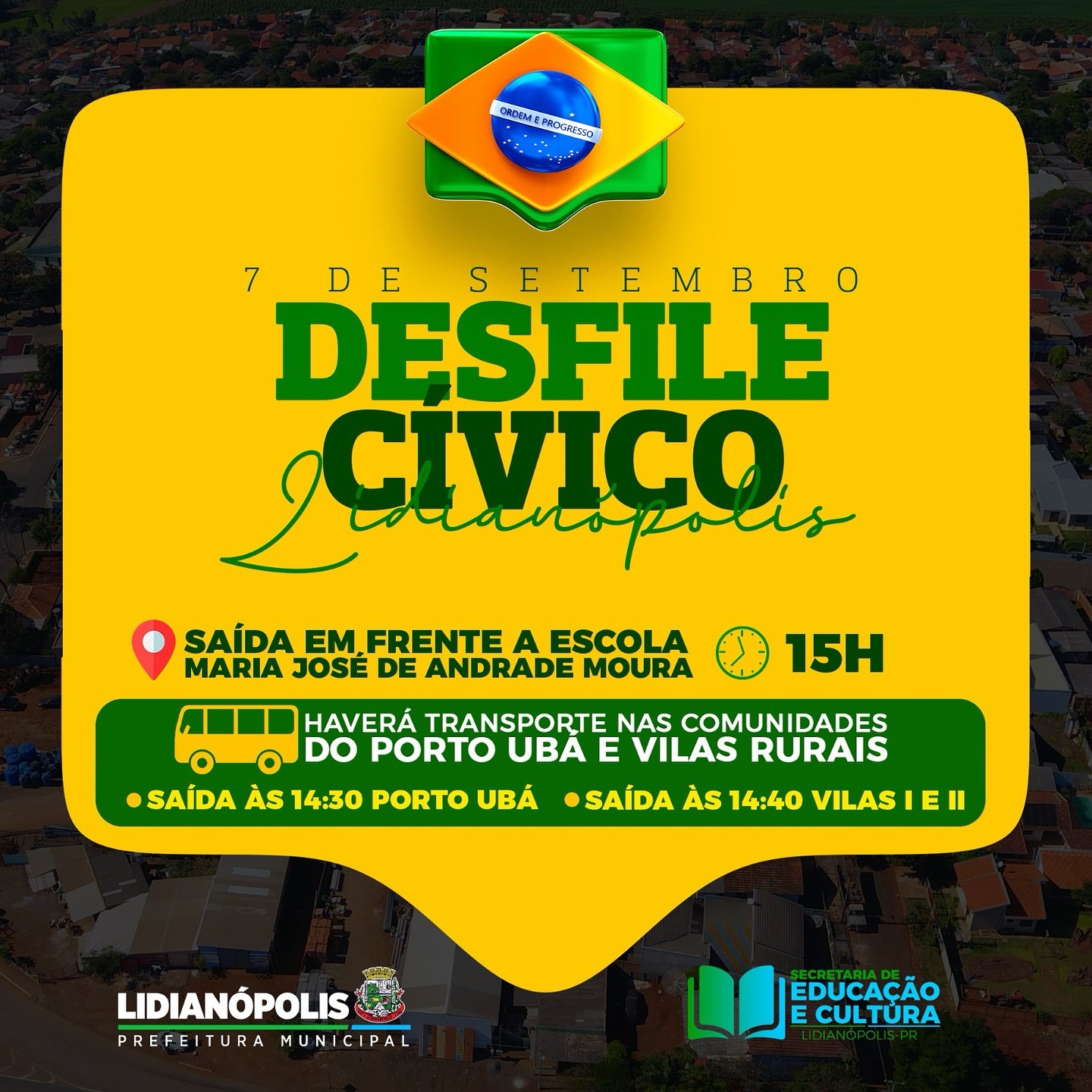 DESFILE CÍVICO - 7 DE SETEMBRO - INFORMAÇÕES