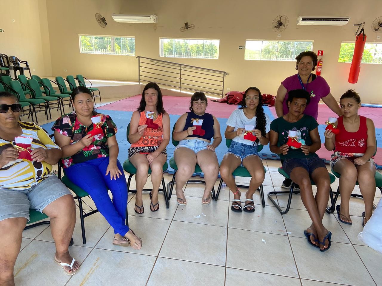 Oficina de artesanato natalino