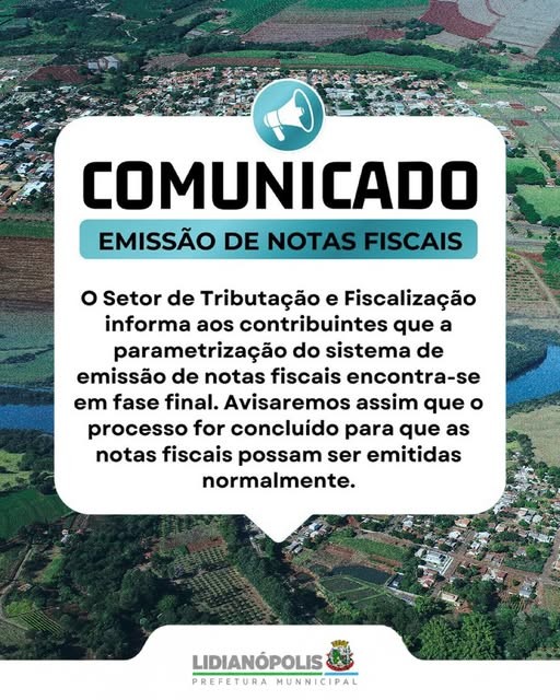 Comunicado - Notas Fiscais